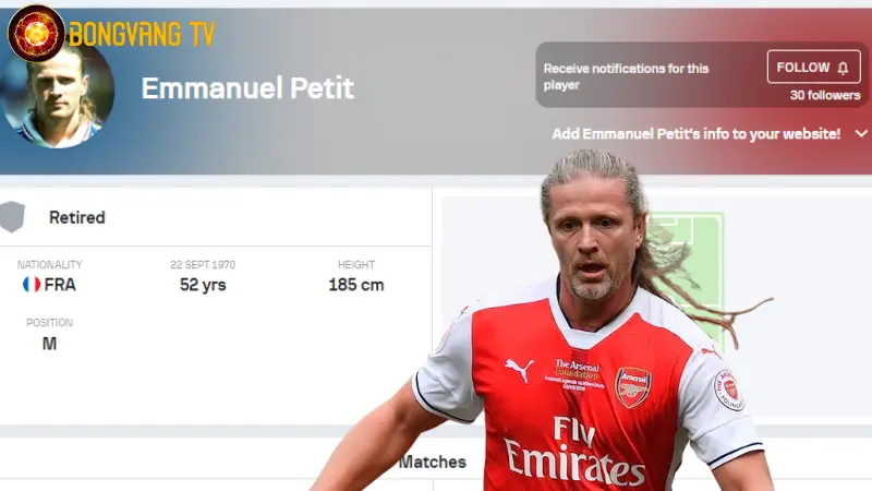 Emmanuel Petit cầu thủ mang áo số 17 nổi tiếng