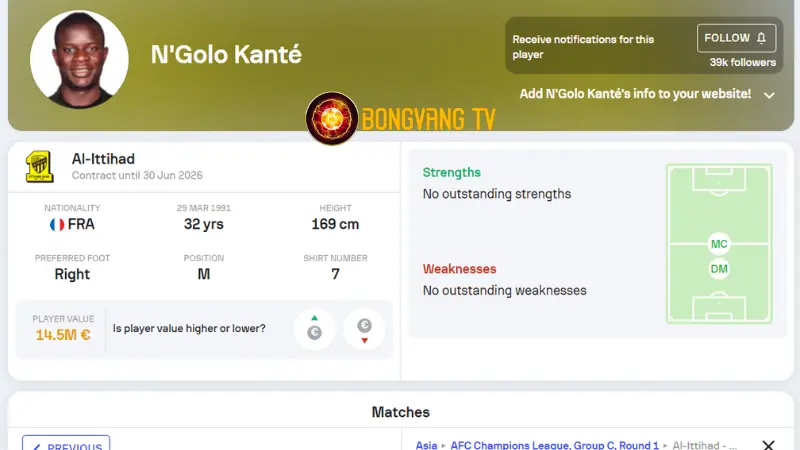 Đội hình pháp vô địch World Cup 2018 - N'Golo Kante 